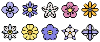 Flowers icon pack