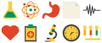Medicine elements color icon pack
