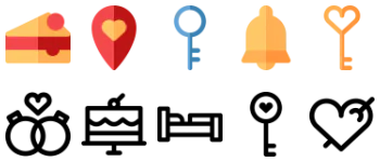 Love and romance icon pack