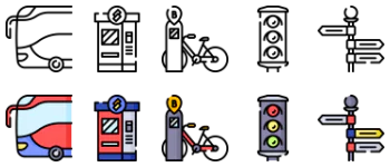 Public Transportation icon pack