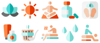 Wellness and Spa paquete de iconos