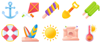 Summer Holidays icon pack
