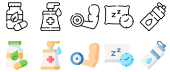 Wellness paquete de iconos