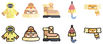 Autumn Clothes Accesories icon pack