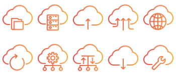 Cloud Technology jeu d'icônes