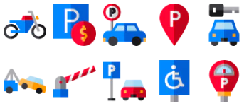 Parking icon pack