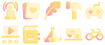 Hobbies and leisure icon pack
