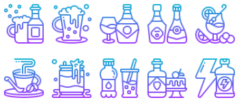Beverage icon pack