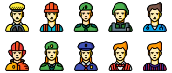 Professions pakiet ikon