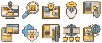 E-learning gói biểu tượng