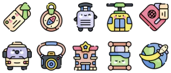 Tourism icon pack