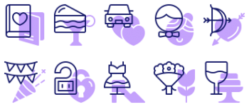 Wedding icon pack