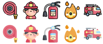 Firefighter icon pack