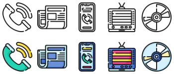 Communications and Media icon pack