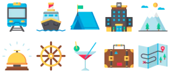Travel icon pack