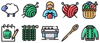 Knitting icon pack