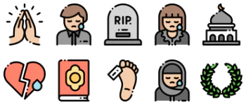 Funeral icon pack