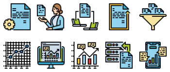 Data analysis набор иконок