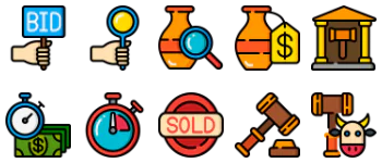 Auction icon pack