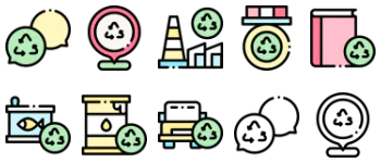 Recycling icon pack