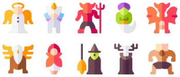 Fantastic characters icon pack