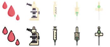 Blood donation icon pack