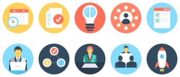 Project management icon pack