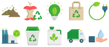 Recycling icon pack