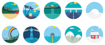 Scenery icon pack