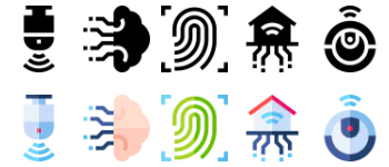 Futuristic technology icon pack