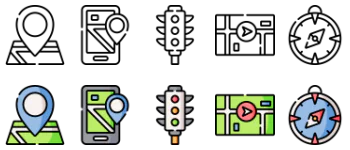 Maps and Navigation icon pack