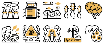 Air Pollution Icon-Paket