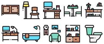 Home decoration icon pack