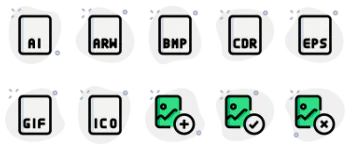 Images Files icon Set Icon-Paket