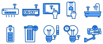 Smart home living icon pack