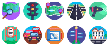 Map and Navigation icon pack