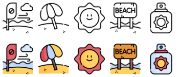 Beach icon pack