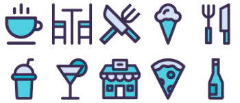 Restaurant icon pack