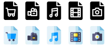 Document and files icon pack