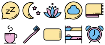 Sleep time color pakiet ikon