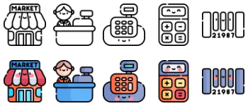 Supermarket icon pack