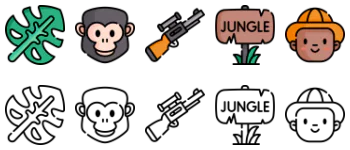 Jungle pakiet ikon