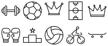 Sports and games icon pack