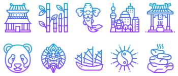 China Symbols icon pack
