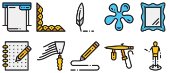 Artistic studio icon pack