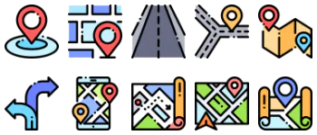 Navigation and Maps icon pack