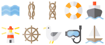 Sailing icon pack