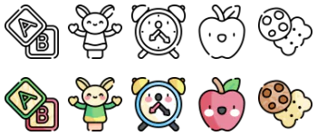 Kindergarten icon pack