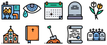 Funeral icon pack