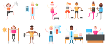 Gym icon pack